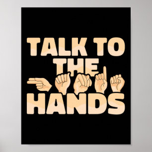 Amerikaanse Gebarentaal Praat Met De Handen Poster