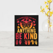 Amerikaanse gebarentaal Puzzle Deaf Butterfly Kaart (Gele Bloem)