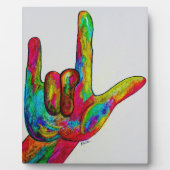 Amerikaanse gebarentaal waar ik van hou fotoplaat (Voorkant)