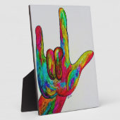 Amerikaanse gebarentaal waar ik van hou fotoplaat (Zijkant)