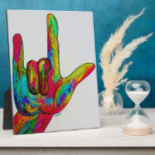 Amerikaanse gebarentaal waar ik van hou fotoplaat (Zijkant)