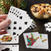 Amerikaanse gebarentaal waar ik van hou speelkaarten (Insitu)