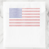 AMERIKAANSE GEBREIDE "FLAG" rechthoek Stickers (Tas)