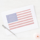 AMERIKAANSE GEBREIDE "FLAG" rechthoek Stickers (Envelop)