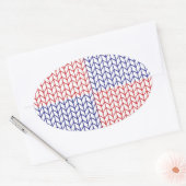 AMERIKAANSE GEBREIDE OVALE STICKERS (Envelop)