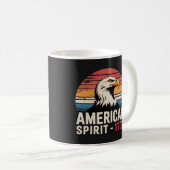 Amerikaanse Geest 1776 Patriottisch 4 juli Koffiemok (Voorkant rechts)