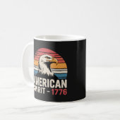 Amerikaanse Geest 1776 Patriottisch 4 juli Koffiemok (Voorkant links)