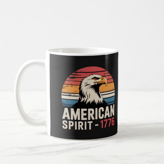 Amerikaanse Geest 1776 Patriottisch 4 juli Koffiemok (Links)