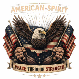 Amerikaanse Geest Adelaar Patriottische Vlag van d T-shirt