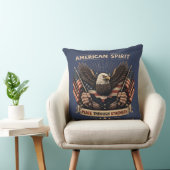 Amerikaanse Geest Adelaar Patriottische Vlag VS Vr Kussen (Stoel)