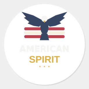Amerikaanse Geest – Patriottische Adelaar USA Ronde Sticker