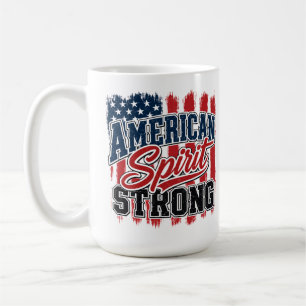 Amerikaanse Geest Sterk 4 juli Patriottisch  Koffiemok