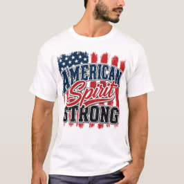 Amerikaanse Geest Sterk 4 juli Patriottisch  T-shirt