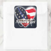 Amerikaanse geest vierkante sticker (Tas)