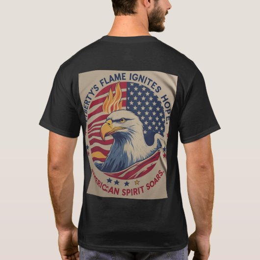 Amerikaanse geest zweeft t-shirt (Achterkant)