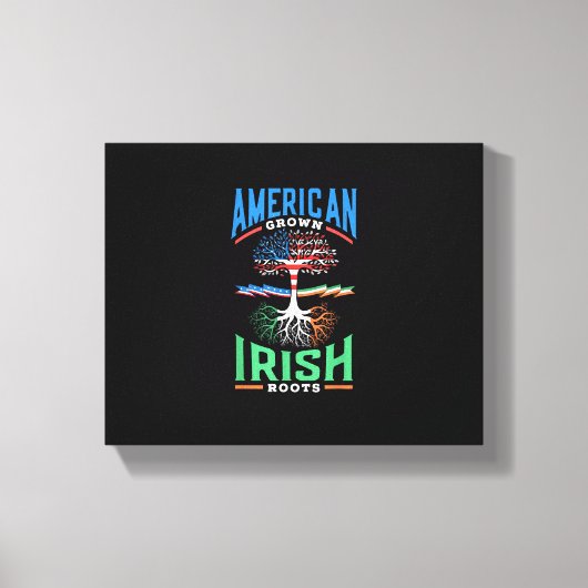 Amerikaanse gekweekte Ierse wortels St. Patrick's  Canvas Afdruk (Voorkant)