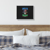 Amerikaanse gekweekte Ierse wortels St. Patrick's  Canvas Afdruk (Insitu (Slaapkamer))