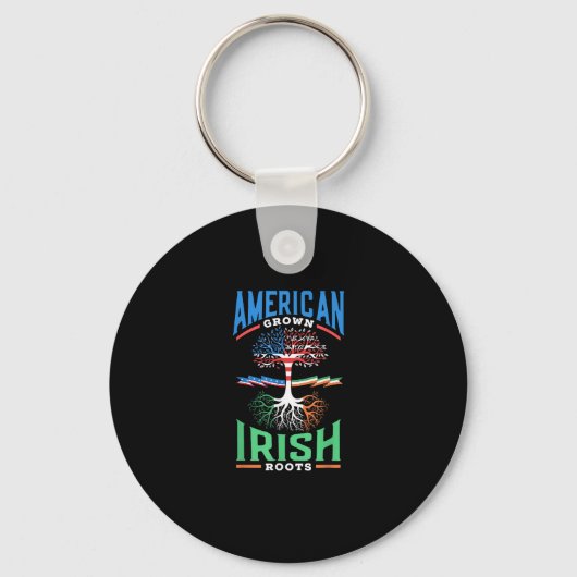 Amerikaanse gekweekte Ierse wortels St. Patrick's  Sleutelhanger (Voorkant)