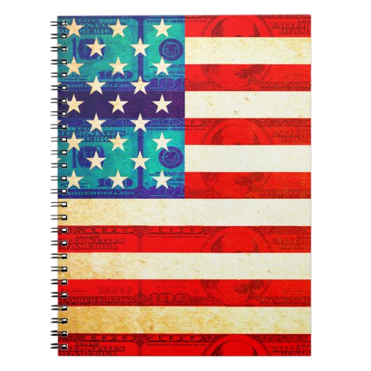 Amerikaanse geld vlag notitieboek (Voorkant)