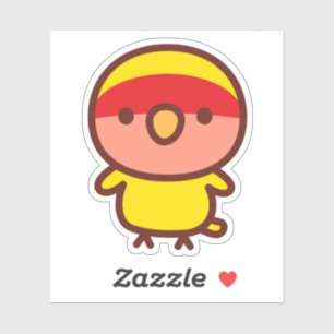 Amerikaanse gele perzikkaketoer sticker