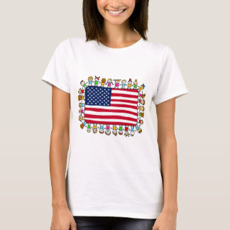 amerikaanse gelukkige kinderen t-shirt