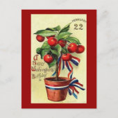 Amerikaanse Geo Washingtons Birthday Briefkaart (Voorkant)