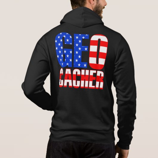 Amerikaanse Geocacher Hoodie (Achterkant)