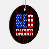 Amerikaanse Geocacher Keramisch Ornament (Rechts)