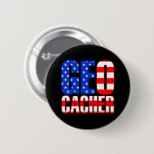 Amerikaanse Geocacher Ronde Button 5,7 Cm (Voorkant /achterkant)