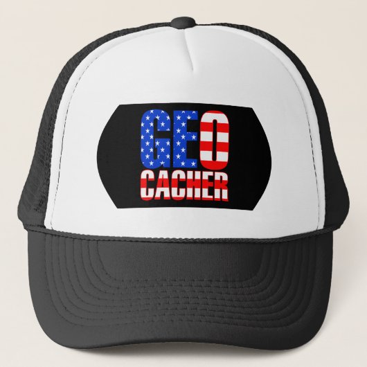 Amerikaanse Geocacher Trucker Pet (Voorkant)