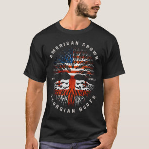 Amerikaanse Georgische roet Georgische vlag T-shirt