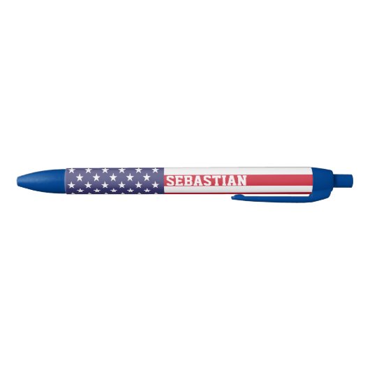 Amerikaanse gepersonaliseerde patriottische vlag blauwe inkt pen (Bodem)
