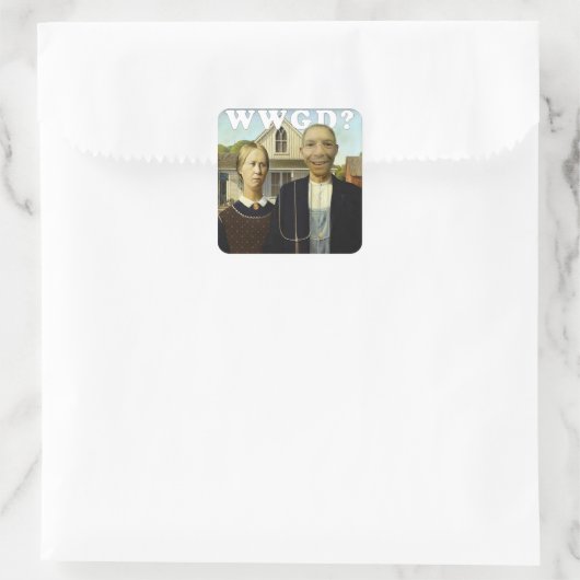 Amerikaanse Gerb Vierkante Sticker (Tas)