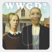 Amerikaanse Gerb Vierkante Sticker (Voorkant)