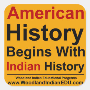 Amerikaanse geschiedenis begint met Indiase geschi Vierkante Sticker