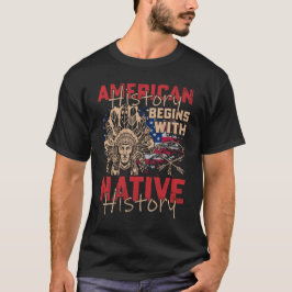 Amerikaanse geschiedenis begint met inheemse gesch t-shirt