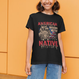 Amerikaanse geschiedenis begint met inheemse gesch t-shirt