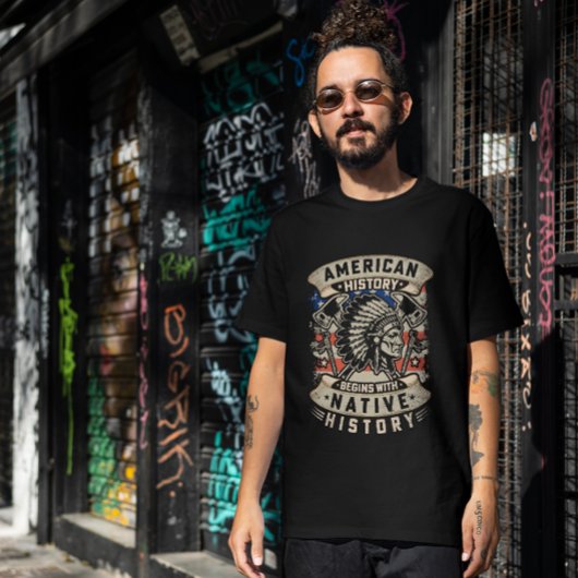 Amerikaanse geschiedenis begint met inheemse gesch t-shirt
