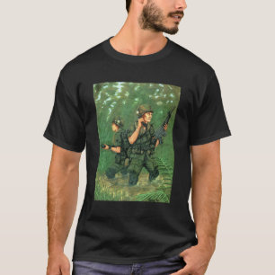 Amerikaanse geschiedenis M-16 soldaten Vietnam Oer T-shirt
