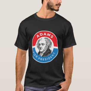 Amerikaanse geschiedenis President John Adams T-shirt