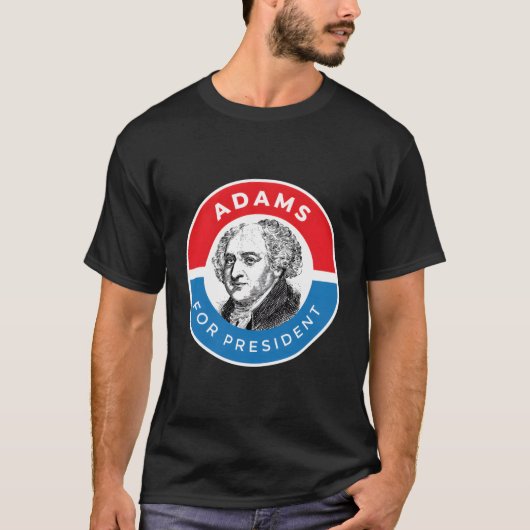 Amerikaanse geschiedenis President John Adams T-shirt (Voorkant)