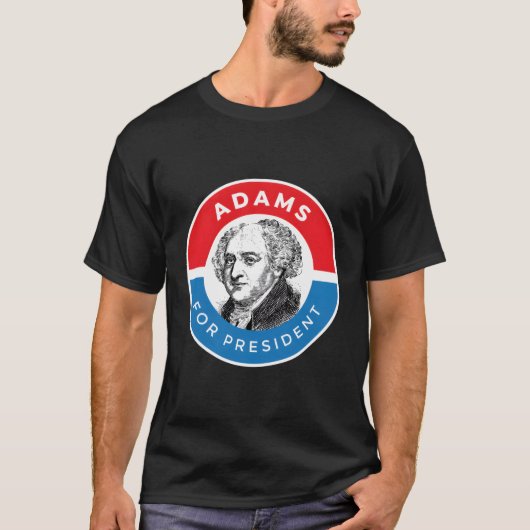 Amerikaanse geschiedenis President John Adams T-shirt (Voorkant)