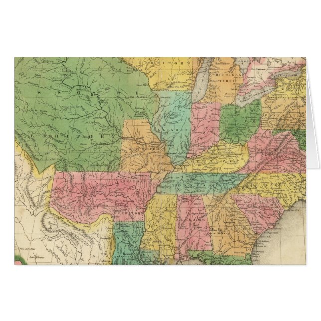 Amerikaanse geschiedeniskaart (Voorkant Horizontaal)
