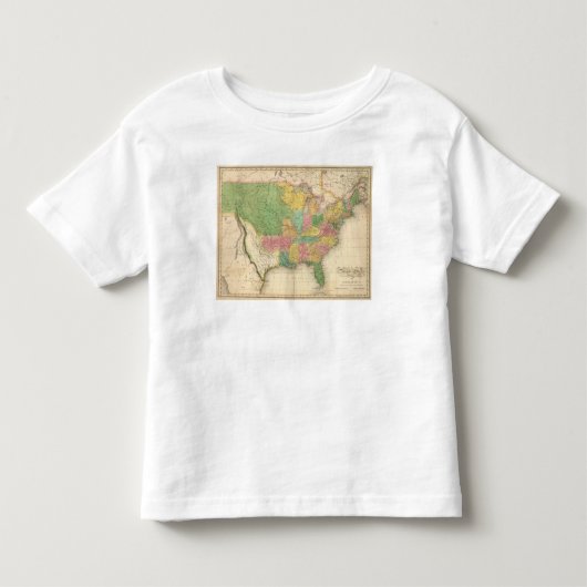 Amerikaanse geschiedeniskaart kinder shirts (Voorkant)