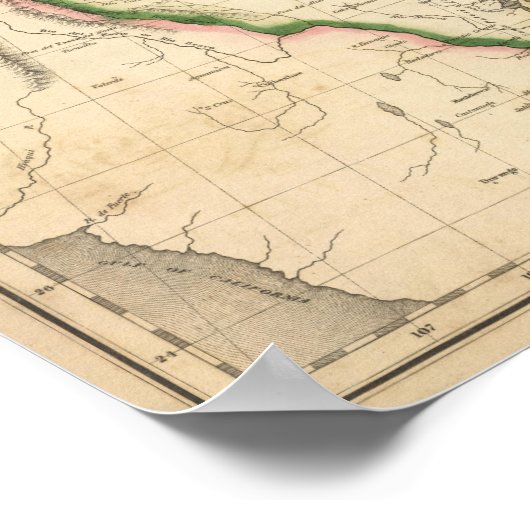 Amerikaanse geschiedeniskaart poster (Hoek)