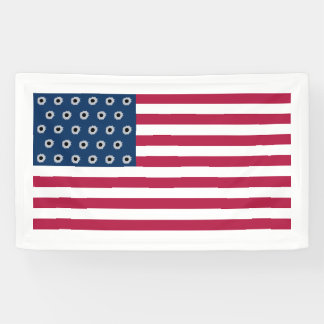 Amerikaanse geschoten vlagbanner spandoek