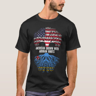 Amerikaanse geteeld met Aruban Roots USA Vlag T-shirt