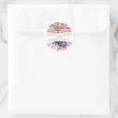 Amerikaanse geteeld met filipijnse wortels ronde sticker (Tas)