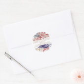 Amerikaanse geteeld met filipijnse wortels ronde sticker (Envelop)