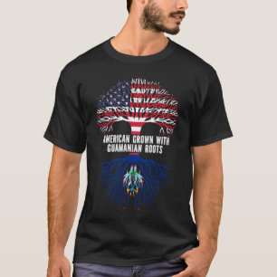 Amerikaanse geteeld met Guamanian Roots USA Vlag T-shirt